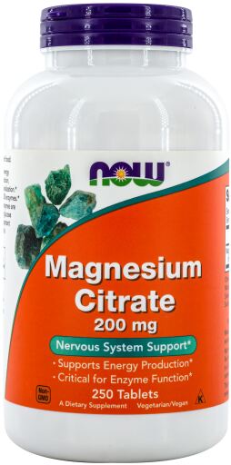 Magnesium Citrate 200 mg 250 Tabletas