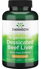 Desiccated Beef Liver 100% Pure Defatted 500 mg 120 Capsulas